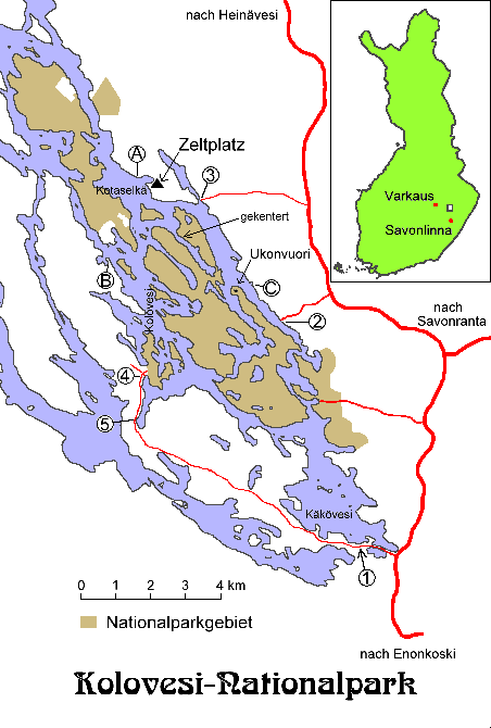 Karte des Nationalparks